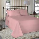 Ver imagem 2 de Jogo de Cama 100% Algodão Queen Size Liso 180 Fios Nova América:rosê
