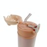 Garrafa Térmica Infantil Com Canudo 420mls Aço Inox Squeeze Escolar Tampa Ursinho Água Suco Rosa - 10