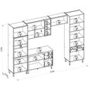 Ver imagem 5 de Cozinha Completa Modulada 5 Peças com Torre Quente e Cristaleira Allure Marrom/Jequitibá/Gris Fosco