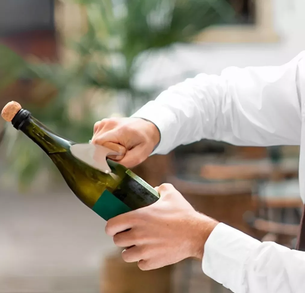 Ver imagem 3 de Sabre para Abrir Espumante Champagne Boccati Caixa Madeira