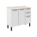 Ver imagem 1 de Balcão Cozinha em Aço Colors Branco Bertolini