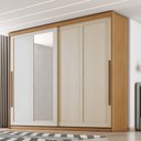 Ver imagem 3 de Guarda Roupa de Casal Atraente 2 Portas de Correr Cinamomo Areia Zanzini