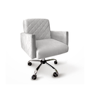 Ver imagem 1 de Poltrona Decorativa Giratória Juliana Veludo Mq Decor - Cinza Claro