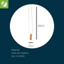 Ver imagem 4 de Espetos Churrasco Kit 2 para Churrasqueira Cabo de Madeira