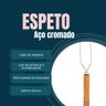 Espetos Churrasco Kit 2 Para Churrasqueira Cabo De Madeira - 3