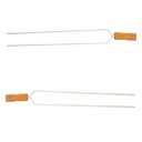 Ver imagem 1 de Espetos Churrasco Kit 2 para Churrasqueira Cabo de Madeira