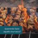 Ver imagem 2 de Espetos Churrasco Kit 2 para Churrasqueira Cabo de Madeira
