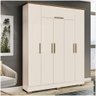 Guarda Roupa Solteiro 05 Portas 01 Basculante 02 Gavetas B58 Briz Off White Com Nature - 1