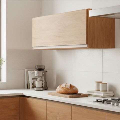 Aéreo Basculante para Cooktop Essenza 1 Porta 80cm Móvel na Caixa