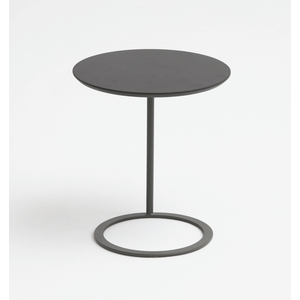 Mesa de Apoio Toms - Tampo Laqueado - Base Aço Carbono - Altura 45cm