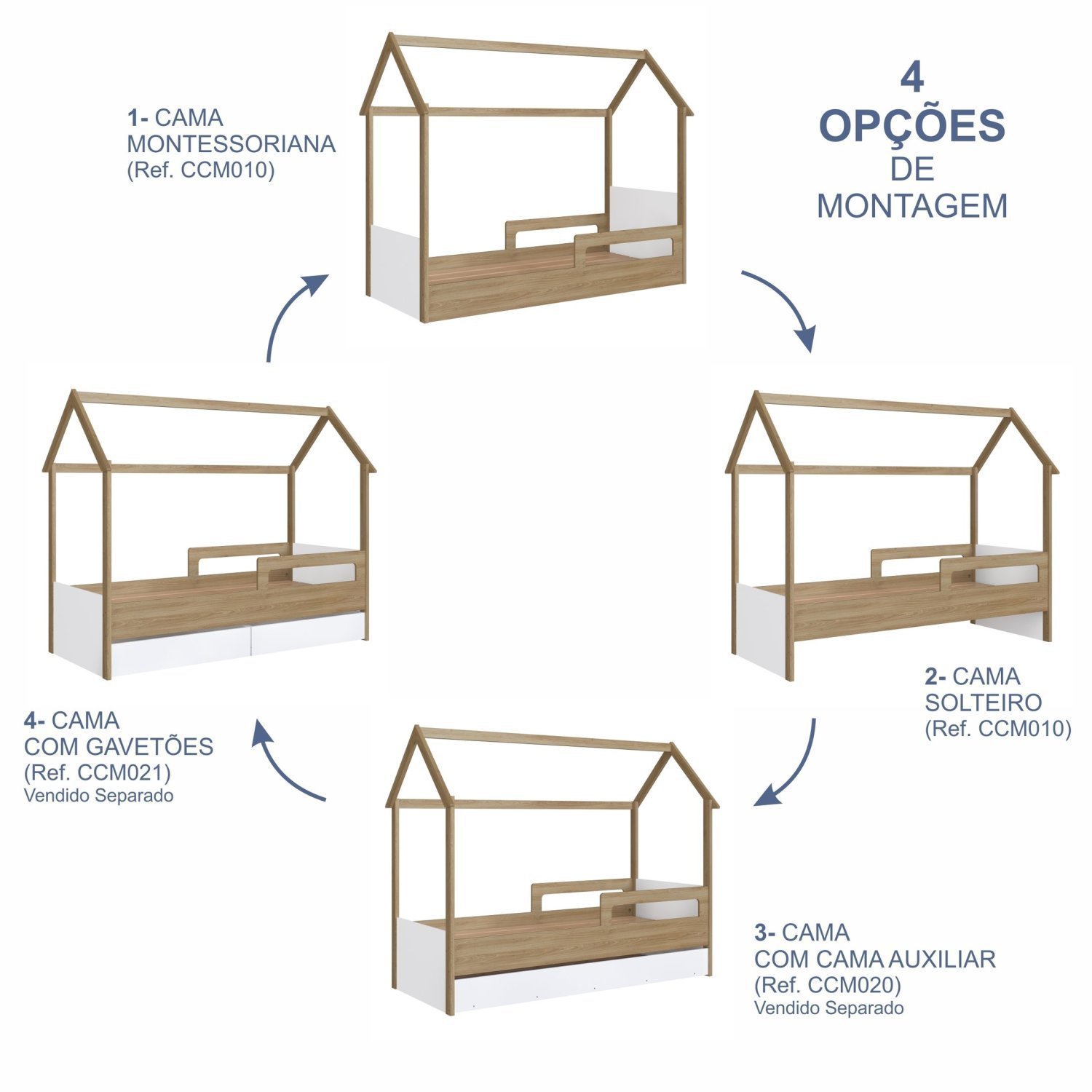 Cama Infantil Montessoriana com Cama Auxiliar - 6