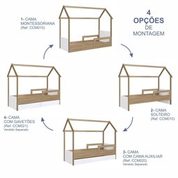 Cama Infantil Montessoriana com Cama Auxiliar - 6