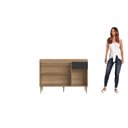 Ver imagem 6 de Armário Balcão 3 Portas 1 Gaveta 120cm Veneza Modulada Cinza/Mel/Grafite