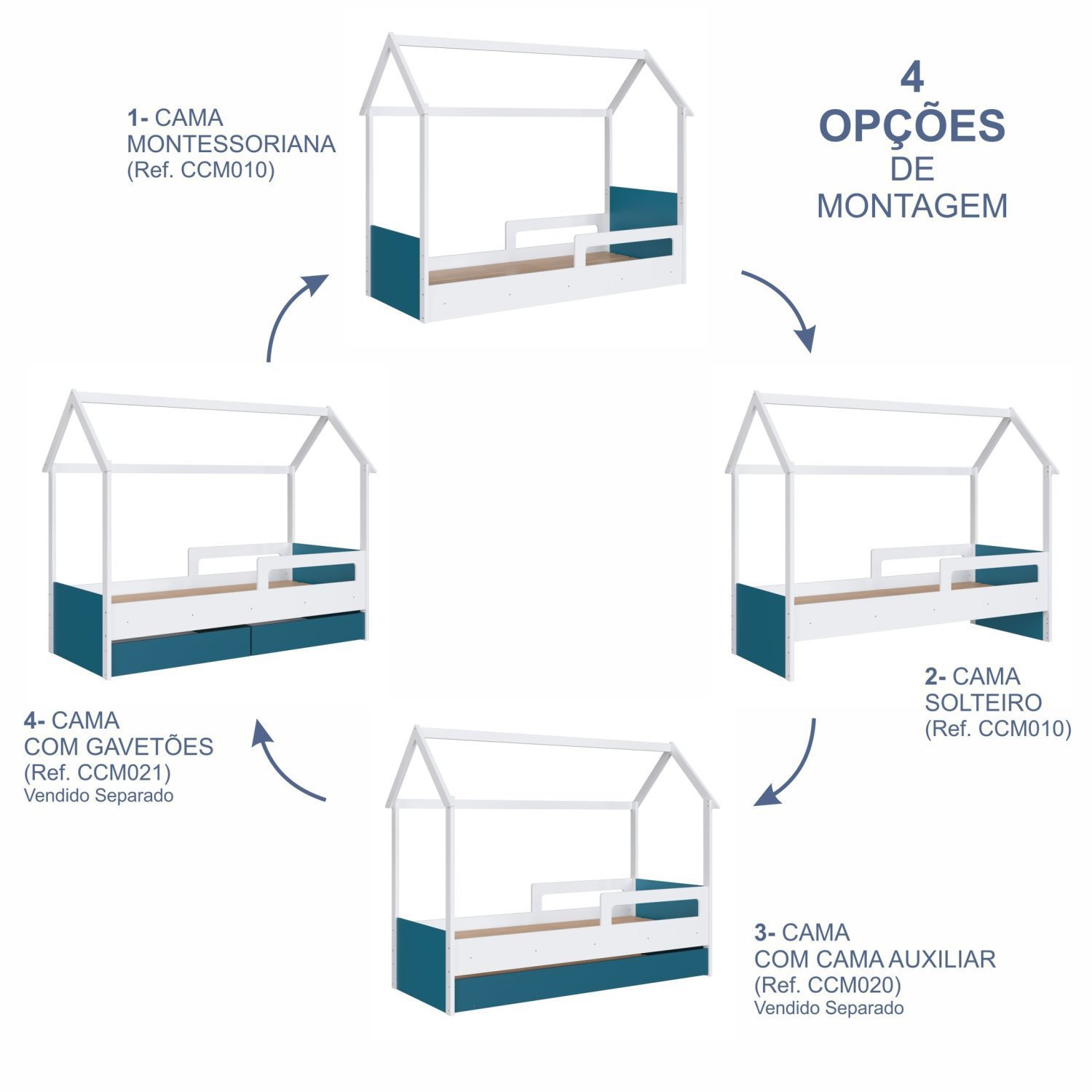 Cama Infantil Montessoriana com Cama Auxiliar - 6