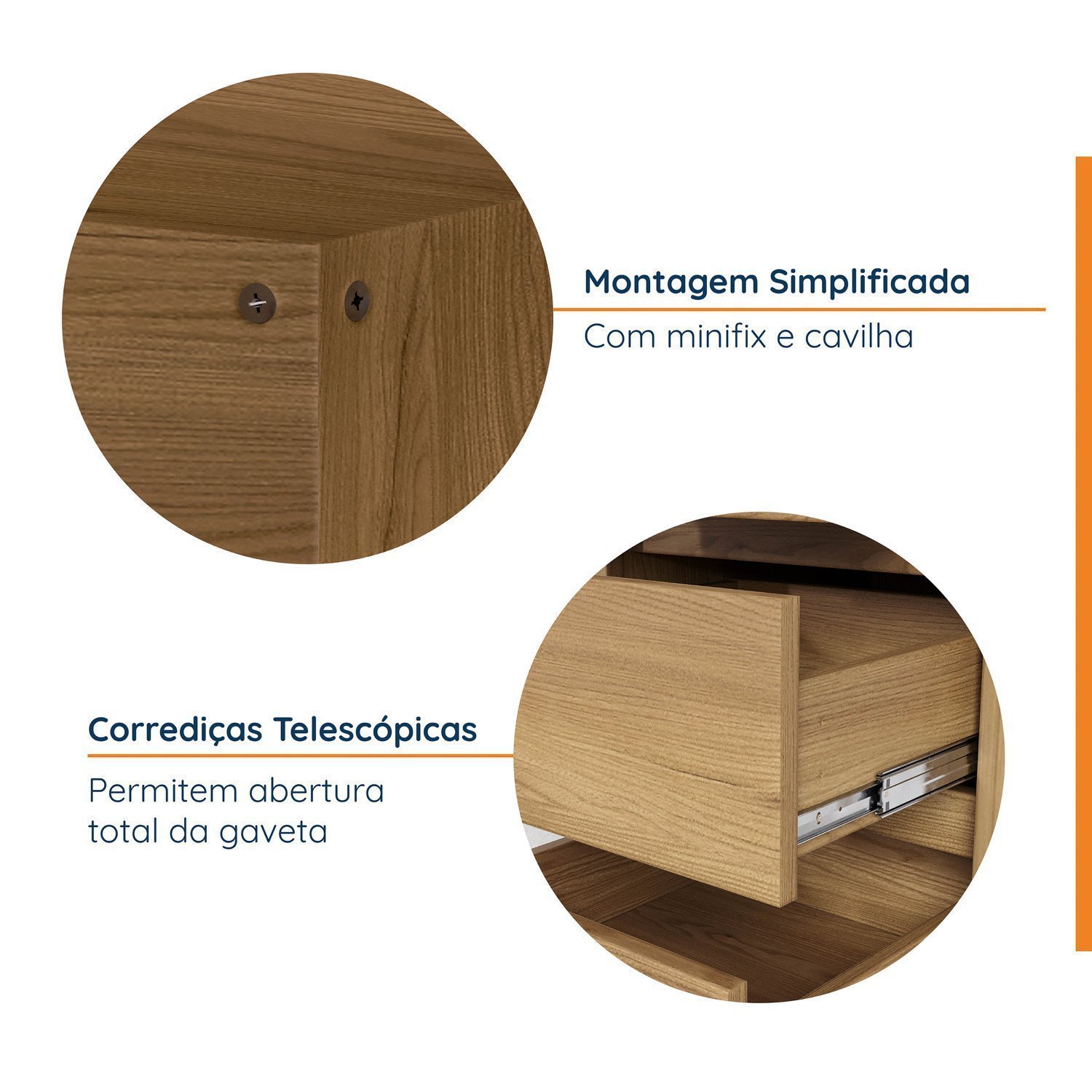 Gaveteiro Modular com Rodizio Ficus CabeCasa MadeiraMadeira - 6