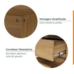 Gaveteiro Modular com Rodizio Ficus CabeCasa MadeiraMadeira - 6