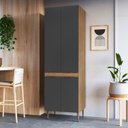 Ver imagem 2 de Armário Paneleiro Duplo 4 Portas 62,8cm Veneza Modulada