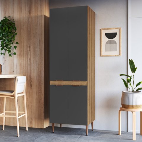 Armário Paneleiro Duplo 4 Portas 62,8cm Veneza Modulada