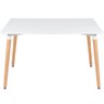KIT - Mesa de jantar retangular Eames 80 x 120 cm branco + 4 cadeiras Eiffel DSW Roxo - 3