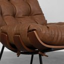 Ver imagem 4 de Poltrona e Puff Costela Slim Alta - Trellis Cognac Abra Casa