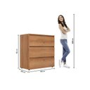 Ver imagem 7 de Cômoda para Quarto 3 Gavetas 90x92cm Condessa Yescasa Marrom/Freijó