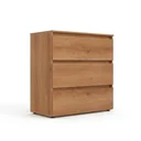 Ver imagem 2 de Cômoda para Quarto 3 Gavetas 90x92cm Condessa Yescasa Marrom/Freijó