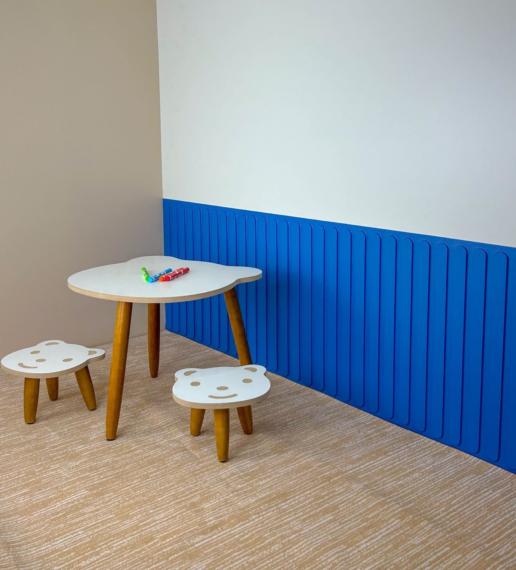 Painel Ripado Versátil Infantil: 01 Unid. 57x270cm Larg. - Talatto Painéis - Polietileno - Azul - 2