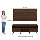 Ver imagem 4 de Rack Com Painel Tv 65" Retrô Flórida Multimóveis V3133 Duna/Preto Duna/Preto