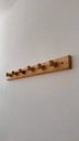 Ver imagem 1 de Cabideiro de Parede Madeira Pinus Natural 6 Ganchos – Ideal para Quarto, Banheiro, Hall e Entrada