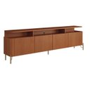 Ver imagem 2 de Rack Bend 180 cm Porta Lisa Incolar Cedro com Pé Dourado