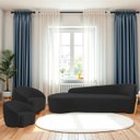 Ver imagem 1 de Kit Divã Recamier Orgânico França 250cm Lado Esquerdo e 2 Poltronas Amore Bouclé