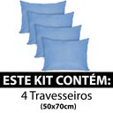 Ver imagem 6 de Kit 4 Travesseiro Fibra Siliconada Tecnologia Bloqueador Bacteriano 50x70cm BF Colchões
