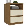 Mesa de Cabeceira 2 Gavetas 1 Nicho 100% MDF Gales - 2