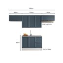 Ver imagem 3 de Composição Cozinha Modulada Olivia 4 Peças 7 Portas para Pia Poliman Móveis