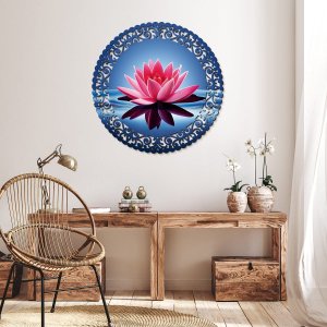 Mandala em Madeira, Impressão Uv - Vitória Régia 1