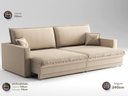 Ver imagem 4 de Sofá Tango 2,40m sem Caixa, Retrátil e Reclinável Linho Soft Bege - Netsofas