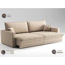 Ver imagem 4 de Sofá Tango 2,40m sem Caixa, Retrátil e Reclinável Linho Soft Bege - Netsofas