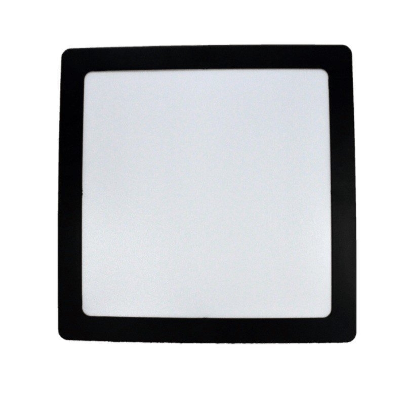 Kit 7 Painéis Embutir 24w Quadrado Cor Preto Branco Frio - 2
