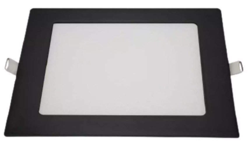 Kit 7 Painéis Embutir 24w Quadrado Cor Preto Branco Frio - 3