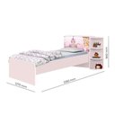 Ver imagem 4 de Conjunto Quarto Infantil Guarda Roupa 2 Portas Cômoda 3 Gavetas Lara e Cama Princesa
