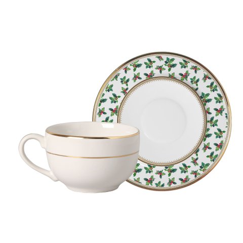 Conjunto com 6 Xícaras de Chá com 6 Pires Sublime 250 Ml Alleanza Cerâmica