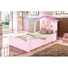Conjunto Quarto Infantil Guarda Roupa 2 Portas Cômoda e Mesa de Cabeceira Lara e Cama Casa Princesa - 13