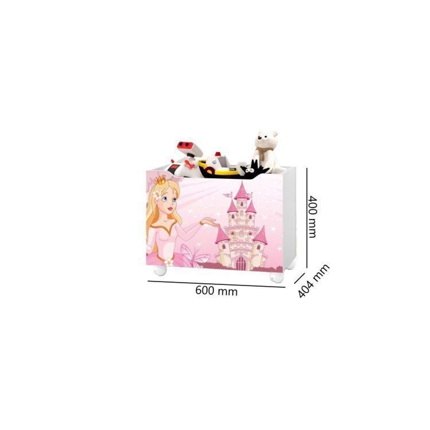 Conjunto Quarto Infantil Guarda Roupa 2 Portas Cômoda e Mesa de Cabeceira Lara e Cama Casa Princesa - 12