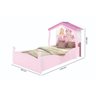 Conjunto Quarto Infantil Guarda Roupa 2 Portas Cômoda e Mesa de Cabeceira Lara e Cama Casa Princesa - 15