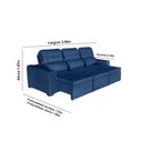 Ver imagem 2 de Sofá Império 6 Lugares 2,90cm Retrátil e Reclinável - de Casa Décor e Estofados.