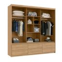 Ver imagem 2 de Guarda Roupas Casal 3 Portas de Correr 1 Espelho 6 Gavetas Malca