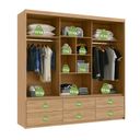 Ver imagem 4 de Guarda Roupas Casal 3 Portas de Correr 1 Espelho 6 Gavetas Malca