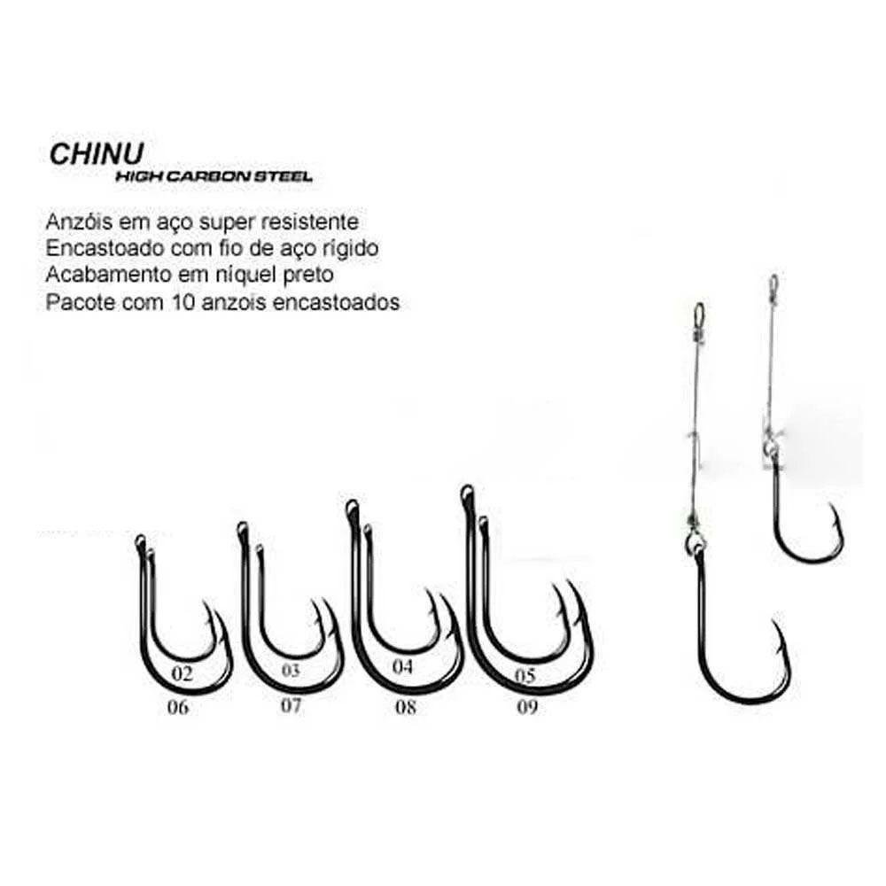 Anzol Chinu Encastoado para Pesca Maruri N10 - 10un - 3