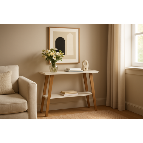 Aparador Monaco Estilo Retro Mdf Premium com Uma Prateleira:off White