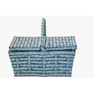 Cesta de Piquenique Media 37x19,5,x16,5:azul